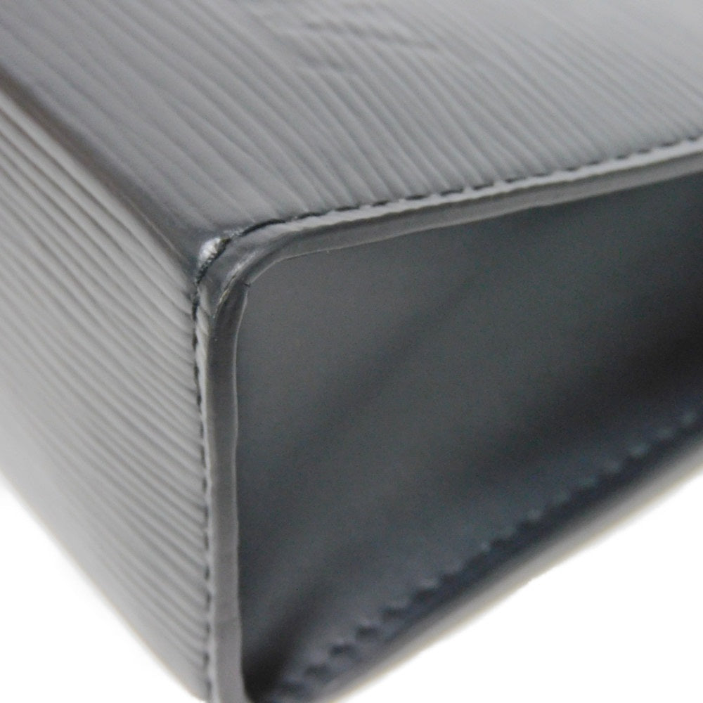 LOUIS VUITTON Clutch bag M81326 Epi leather x grain leather Noir LV logo black business bag RFID IC chip Epi Pochette Voyage MM mens Used Authentic