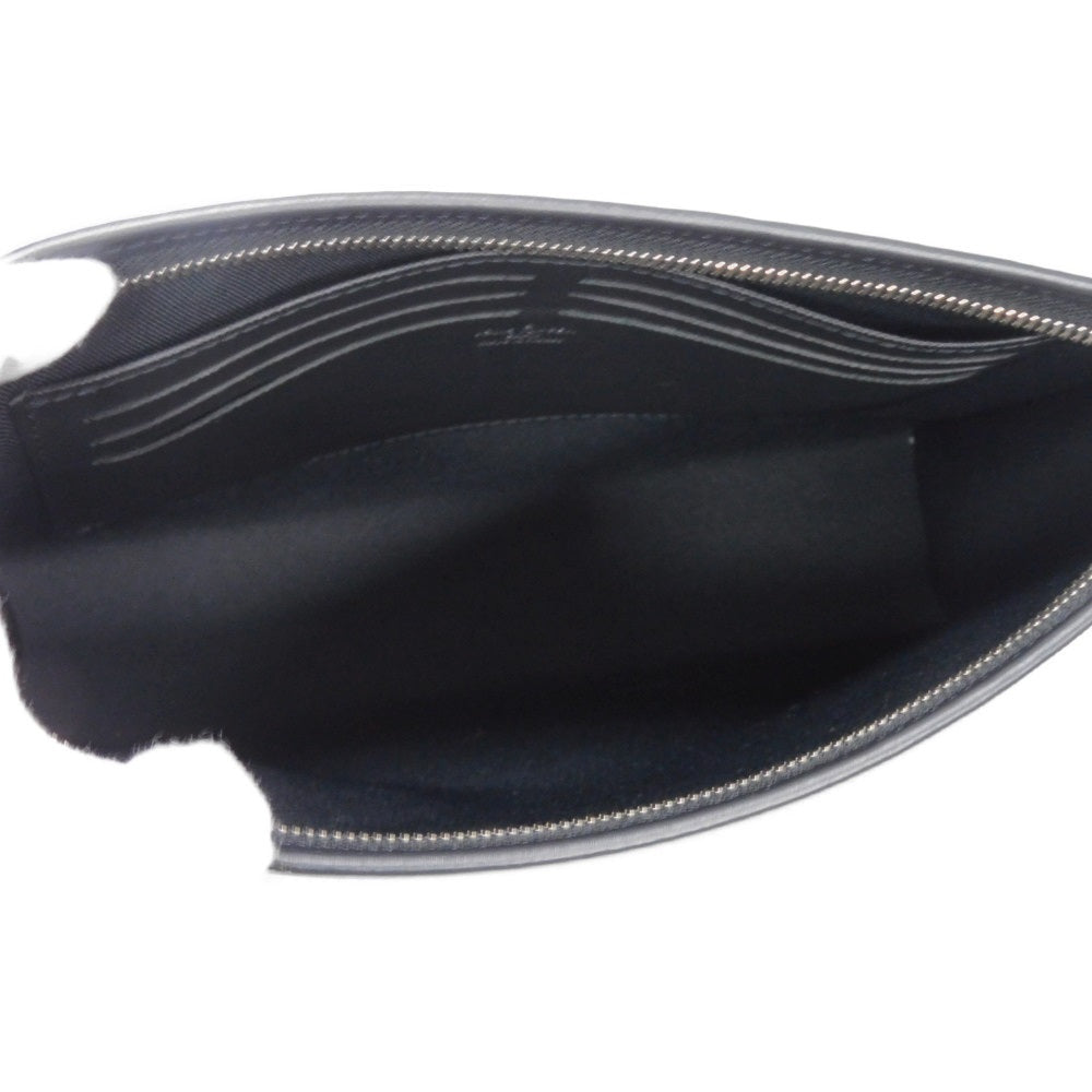 LOUIS VUITTON Clutch bag M81326 Epi leather x grain leather Noir LV logo black business bag RFID IC chip Epi Pochette Voyage MM mens Used Authentic