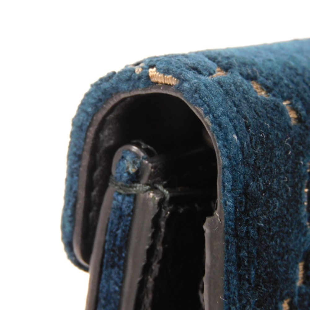 GUCCI Shoulder Bag 476432 9TIBN 4264 Velvet x Patent Leather x Calf Leather blue Tiger Head Crystal Good Condition GG velvet Dionysus Super Mini Bag Women Used Authentic