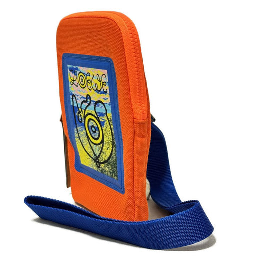 LOEWE Shoulder Bag 101.50.V41 polyester Orange Cotton Neck Strap Pouch Unused logo i Nature Phone Holder mens Used Authentic