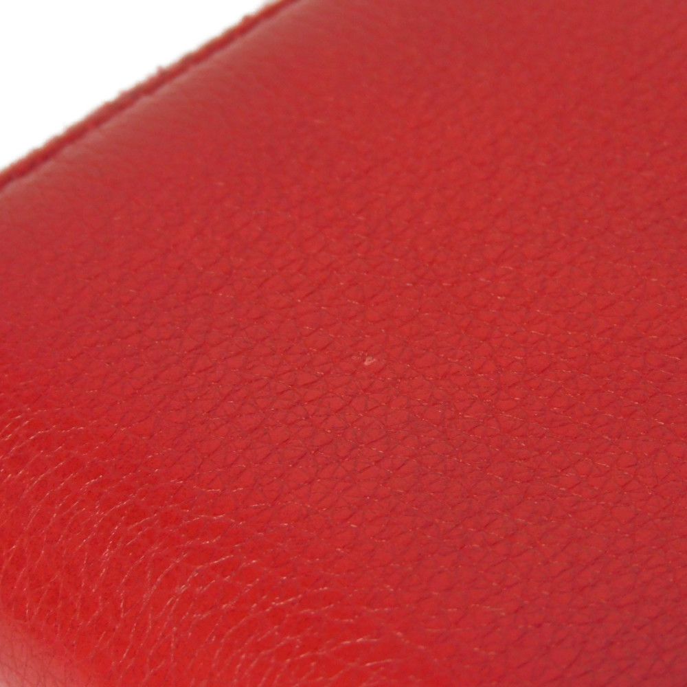 GUCCI Long Wallet Purse 496317 0GDAT 6461 Texture leather (embossed) Red x yellow x green x black Web Sherry Red Zip Around Vintage logo print Zip around wallet unisex(Unisex) Used Authentic