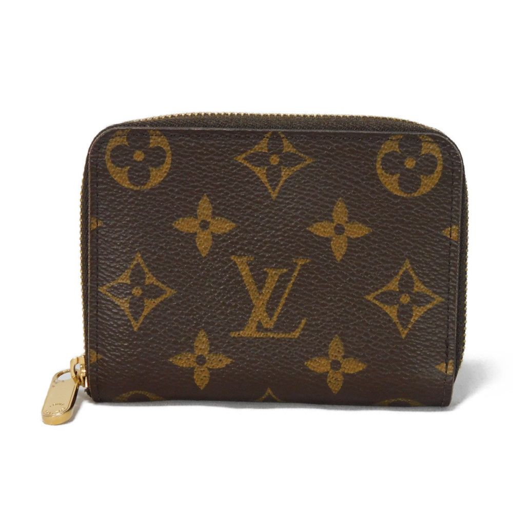 LOUIS VUITTON Coin case M60067 Monogram canvas x grain leather Marron Monogram Zip around purse