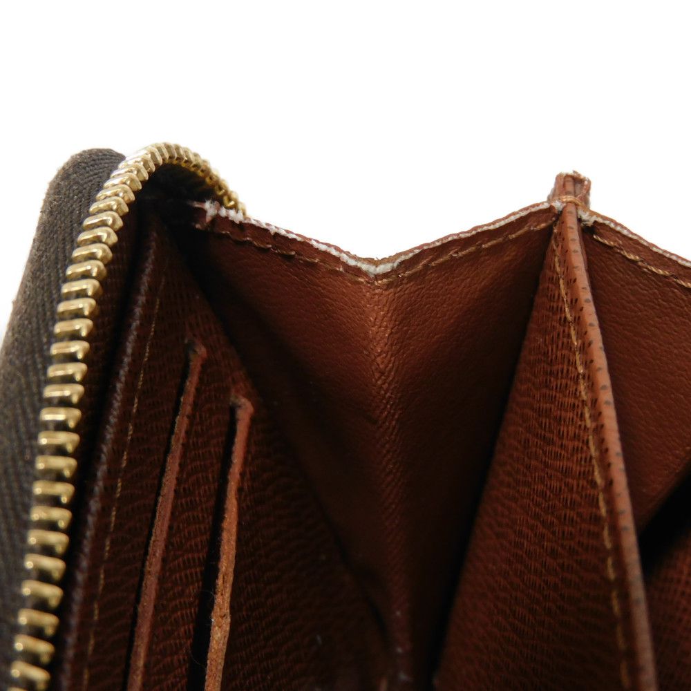 LOUIS VUITTON Coin case M60067 Monogram canvas x grain leather Marron Monogram Zip around purse