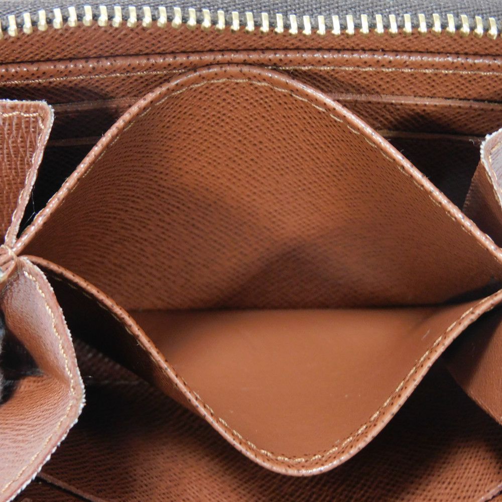 LOUIS VUITTON Coin case M60067 Monogram canvas x grain leather Marron Monogram Zip around purse