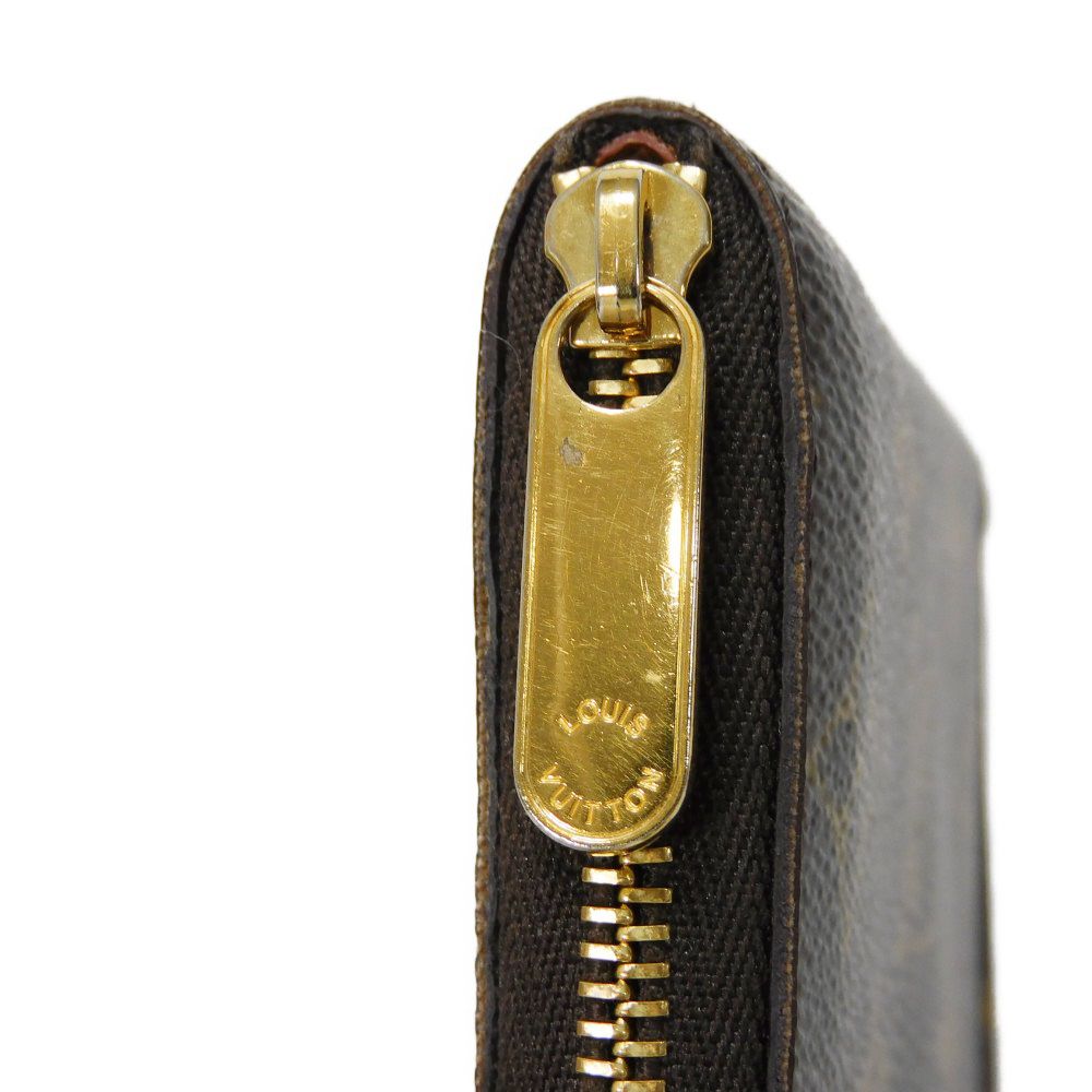 LOUIS VUITTON Coin case M60067 Monogram canvas x grain leather Marron Monogram Zip around purse