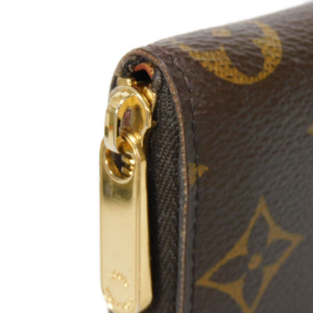 LOUIS VUITTON Coin case M60067 Monogram canvas x grain leather Marron Monogram Zip around purse
