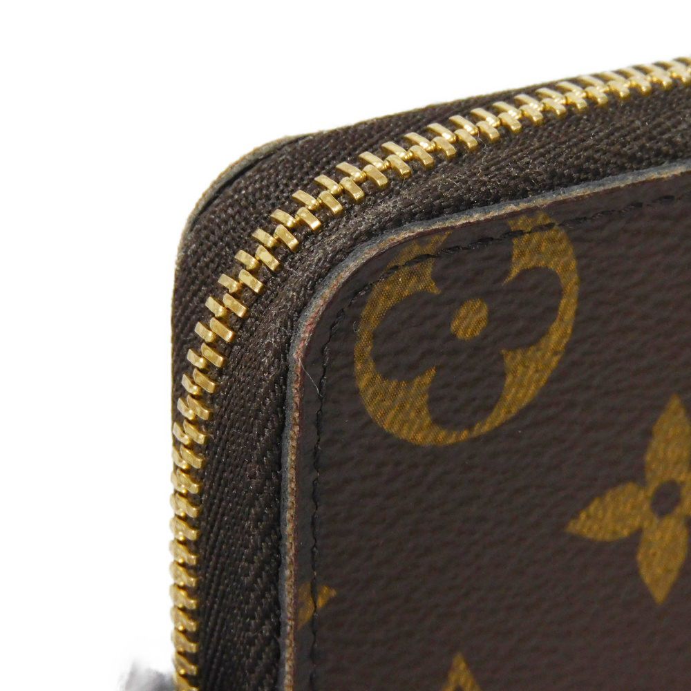 LOUIS VUITTON Coin case M60067 Monogram canvas x grain leather Marron Monogram Zip around purse