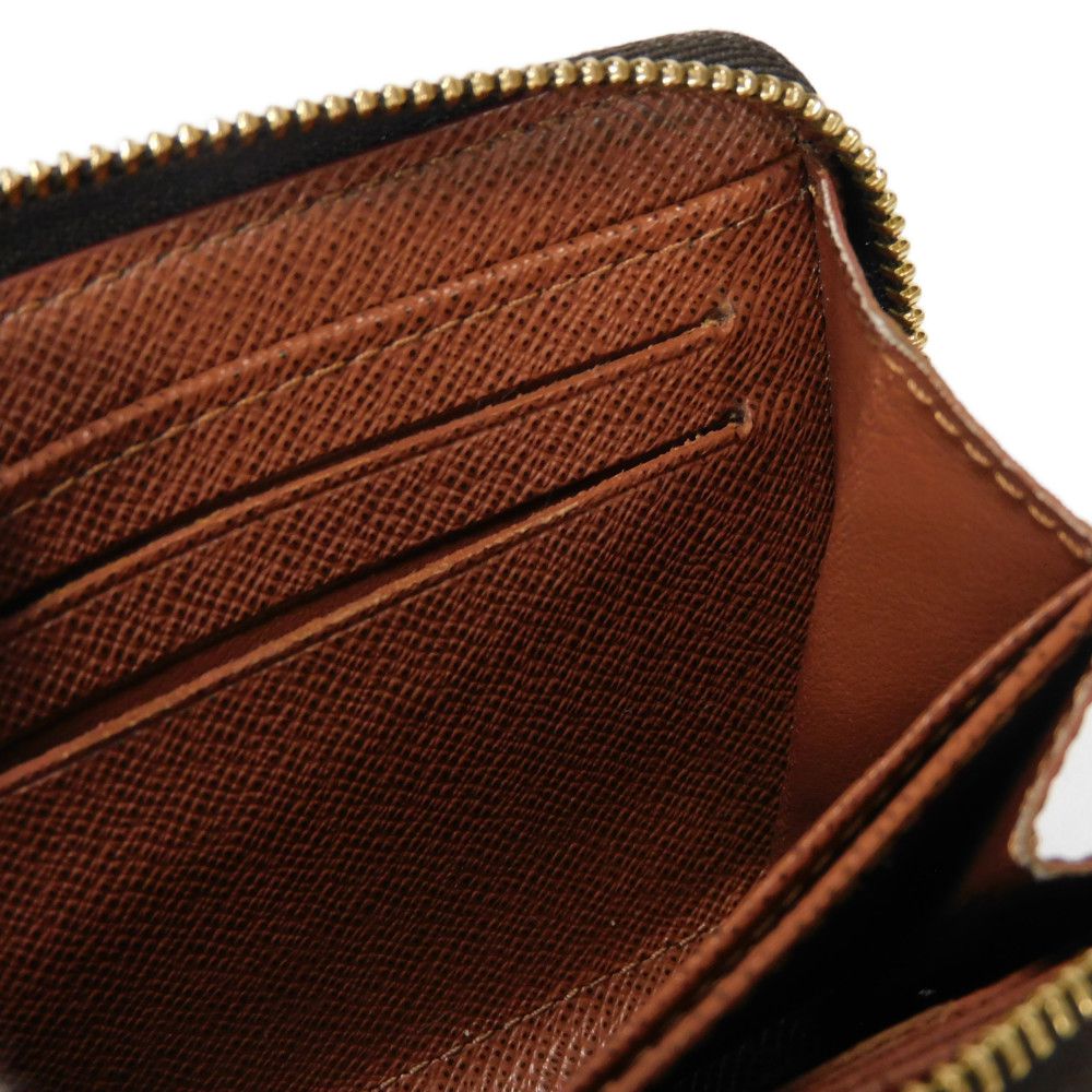 LOUIS VUITTON Coin case M60067 Monogram canvas x grain leather Marron Monogram Zip around purse