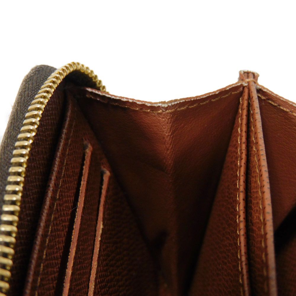 LOUIS VUITTON Coin case M60067 Monogram canvas x grain leather Marron Monogram Zip around purse