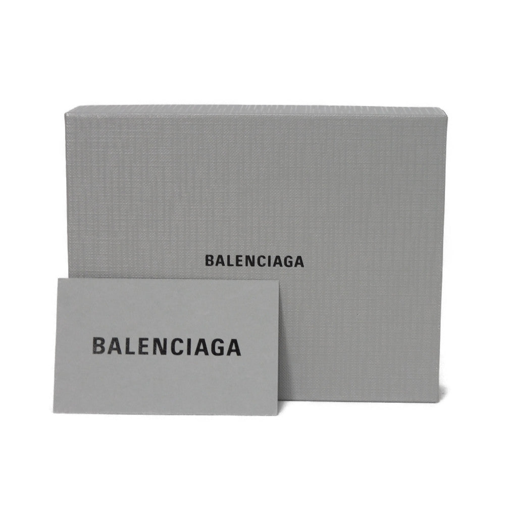 BALENCIAGA Coin case 810902 2ABGG 1181 Smooth scarf skin gray Current Unused New logo foil stamping Cash 2.0 Long Coin and Card Holder unisex(Unisex) Used Authentic