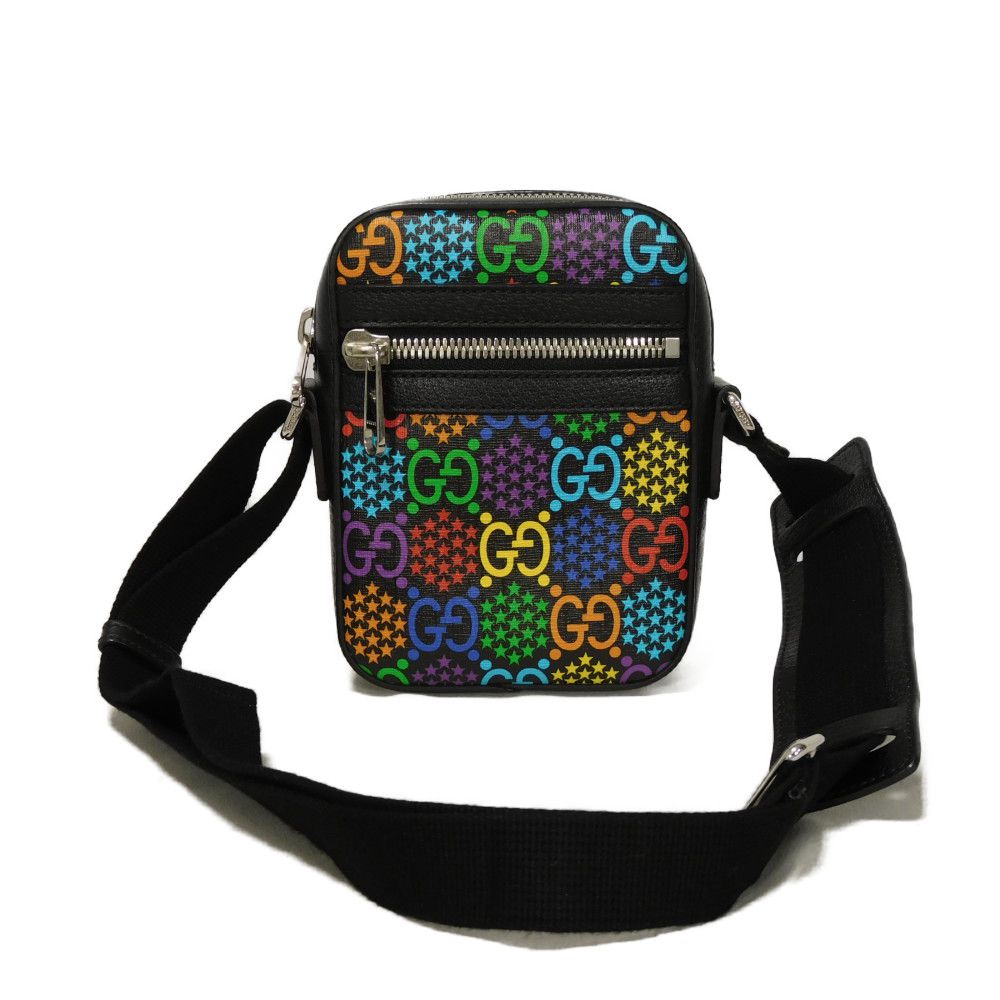 GUCCI Shoulder Bag 598103 H20AN 1058 GG psychedelic canvas x calf leather (embossed) multicolor GG psychedelic Mini messenger bag