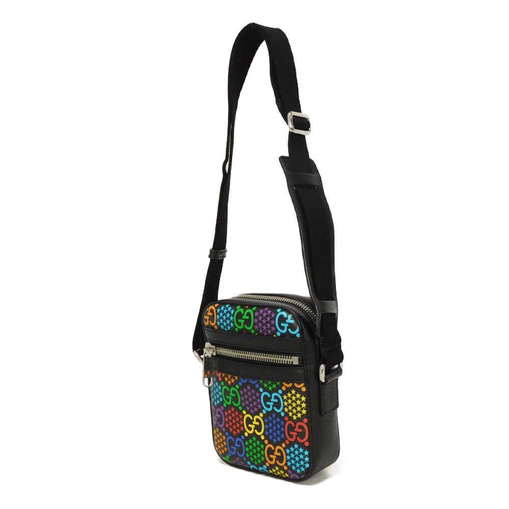 GUCCI Shoulder Bag 598103 H20AN 1058 GG psychedelic canvas x calf leather (embossed) multicolor GG psychedelic Mini messenger bag