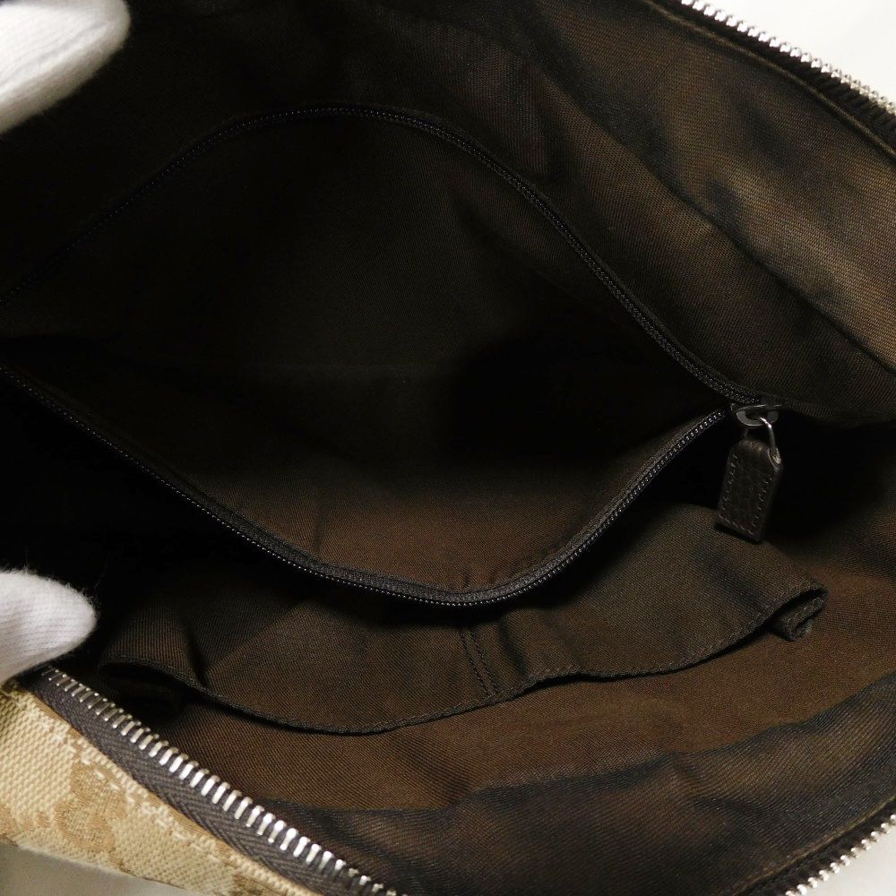 GUCCI Shoulder Bag 449173 KY9KN 9886 GG canvas x calf leather beige Logo embossing GG canvas messenger bag