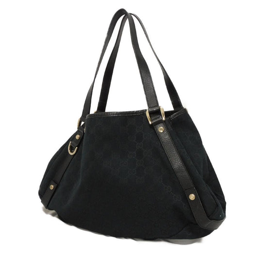 GUCCI Tote Bag 130736 GG canvas x calf leather black GG canvas Abby Tote
