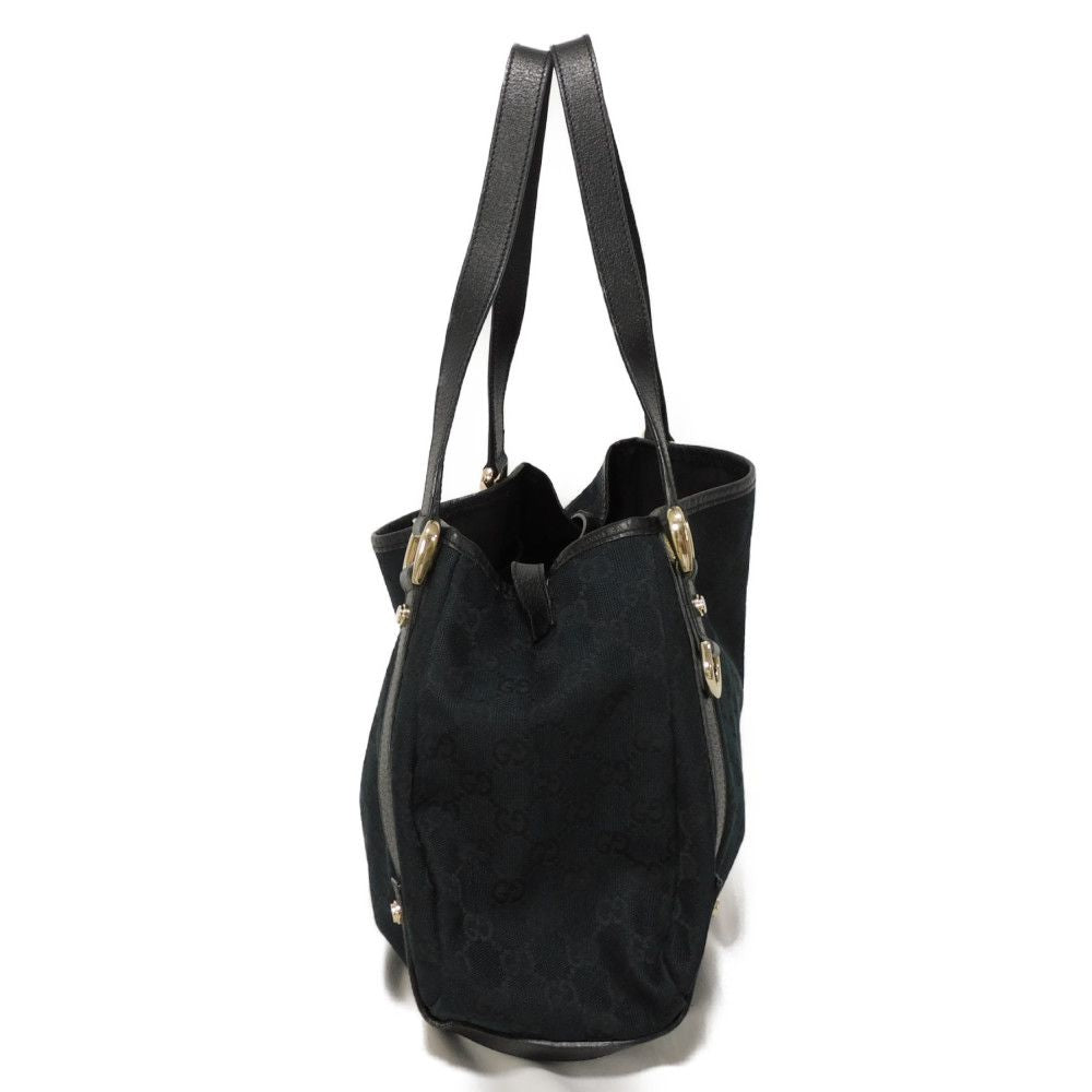 GUCCI Tote Bag 130736 GG canvas x calf leather black GG canvas Abby Tote