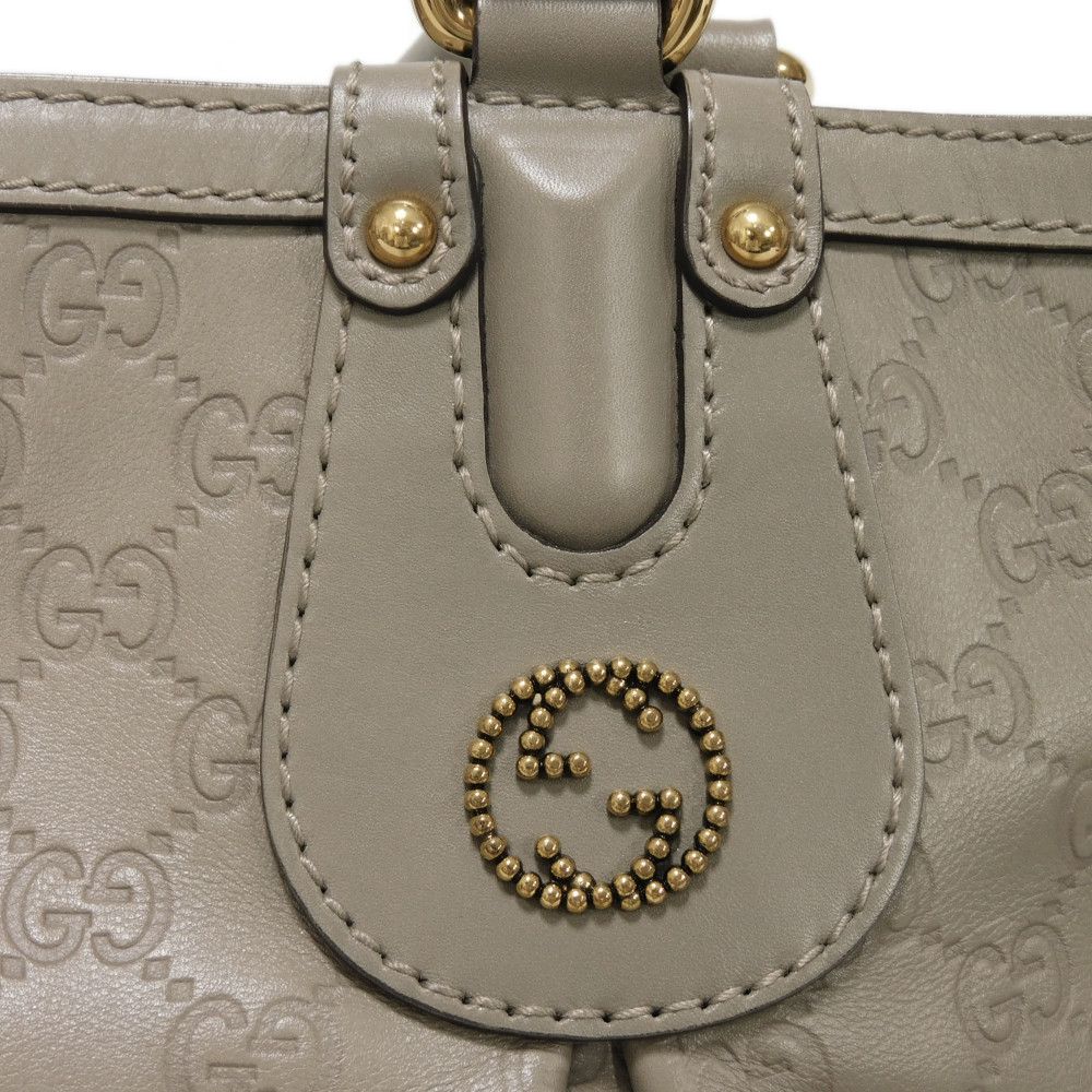 GUCCI Tote Bag 269953 Calf leather (embossed) gray GG Shima Guccissima Scarlet Tote