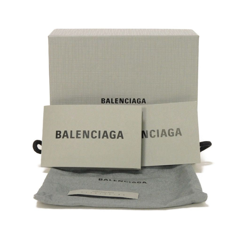 BALENCIAGA Tri-fold wallet 551921 00R1N 4260 Goatskin Turquoise Metallic effect Everyday Mini Wallet