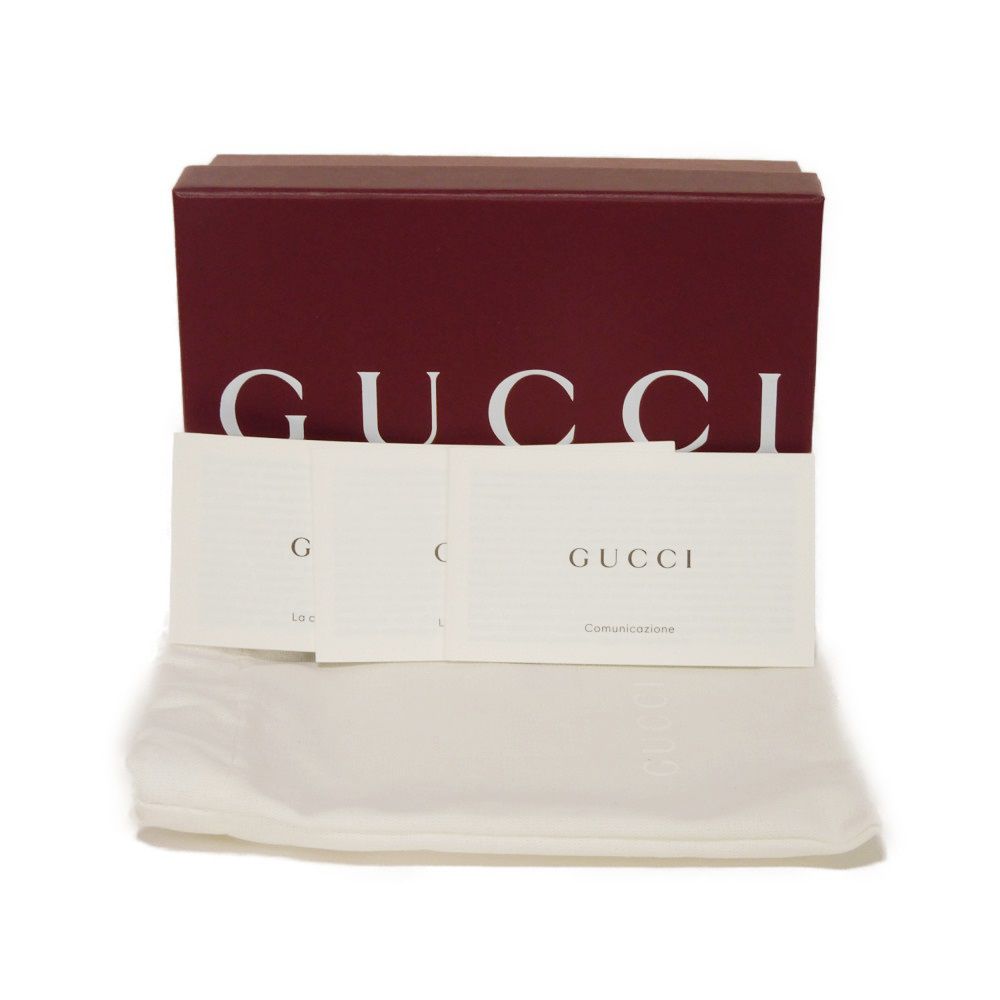 GUCCI Coin case 837966 AAE5F 2843 Calf leather (embossed) beige Current Bicolor Green Keyring Unused GG Marmont Double G Zip Key Pouch unisex(Unisex) Used Authentic