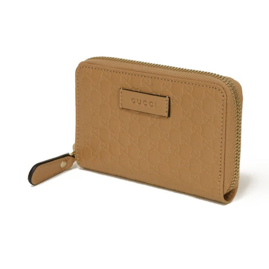 GUCCI Coin case 544249 BMJ1G 2754 Gucci Shima Leather (GG stamped) beige Micro GG Shima Guccissima coin purse