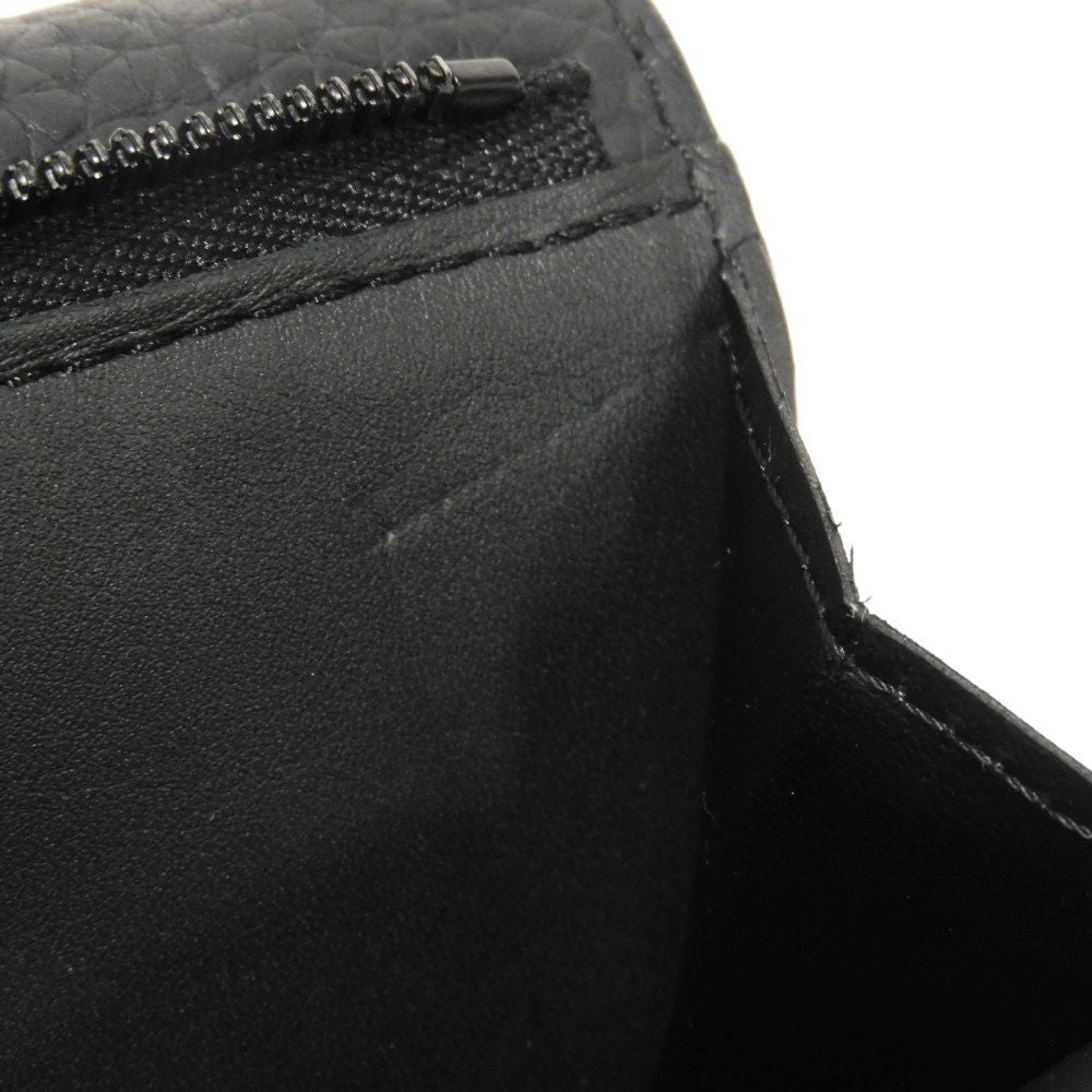 LOUIS VUITTON Tri-fold wallet M82556 Taurillon Clemence leather (monogram embossed) Noir Monogram Taurillon Clemence Portefeuille Pilot
