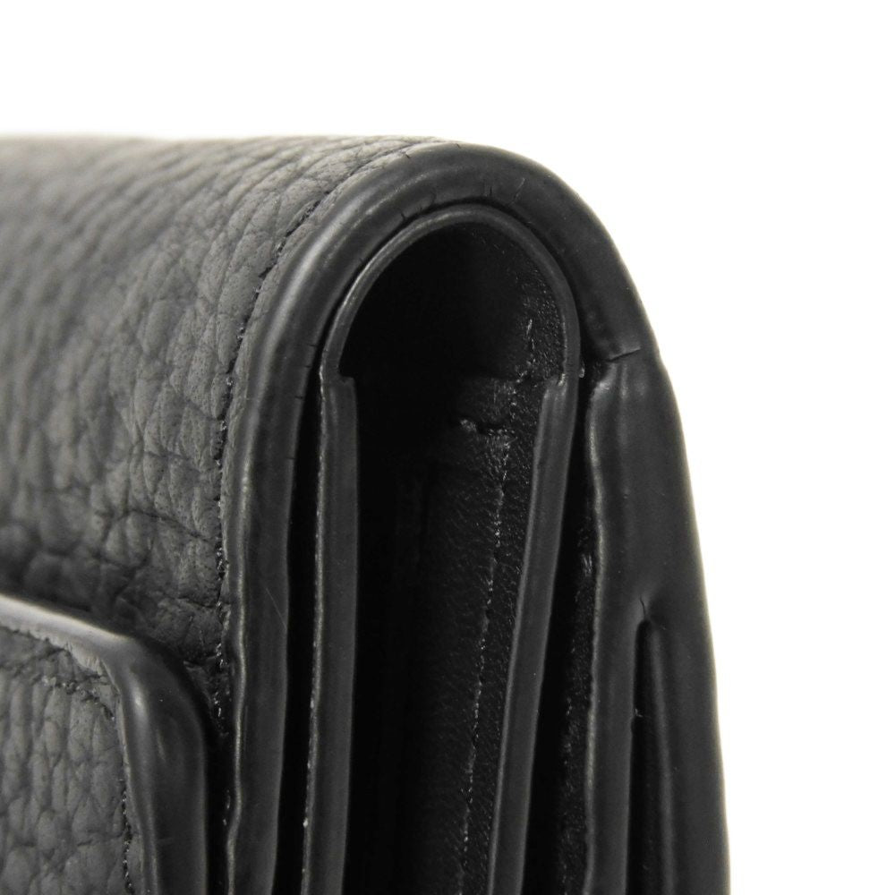 LOUIS VUITTON Tri-fold wallet M82556 Taurillon Clemence leather (monogram embossed) Noir Monogram Taurillon Clemence Portefeuille Pilot
