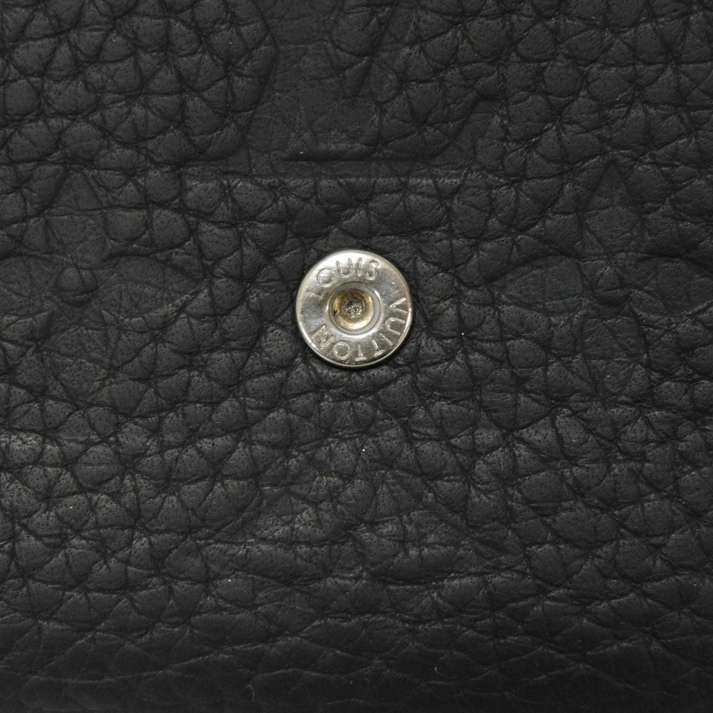 LOUIS VUITTON Tri-fold wallet M82556 Taurillon Clemence leather (monogram embossed) Noir Monogram Taurillon Clemence Portefeuille Pilot
