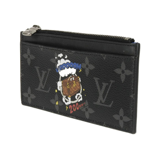 LOUIS VUITTON Coin case M80932 Monogram Eclipse Canvas (Character Print) Noir Monogram Eclipse Coin card holder