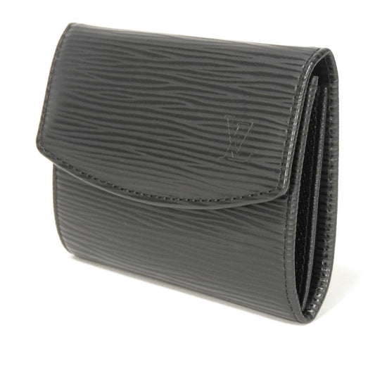 LOUIS VUITTON Coin case M63412 Epi Leather x grain leather Noir Epi Porto Monet Simple