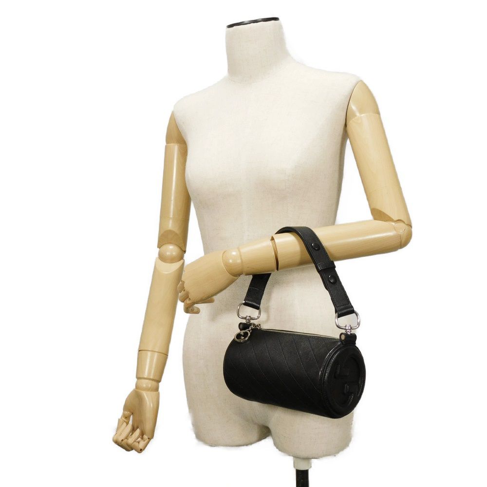 GUCCI Shoulder Bag 760170 AACPY 1000 Calf leather black Interlocking G Blondie Mini Bag