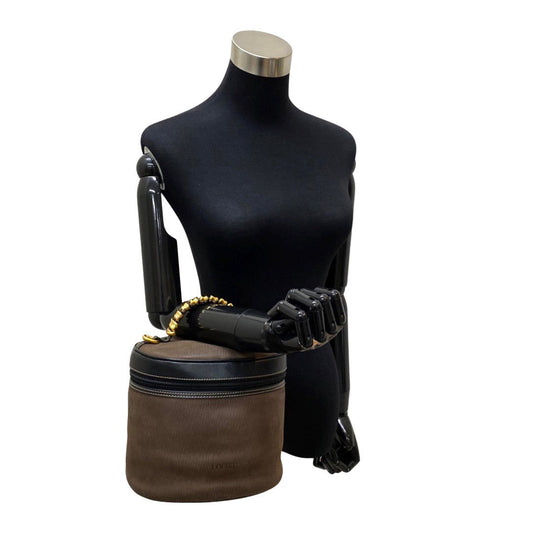 LOEWE Shoulder Bag Suede, Leather Brown Twist handle Velazquez Women Used Authentic