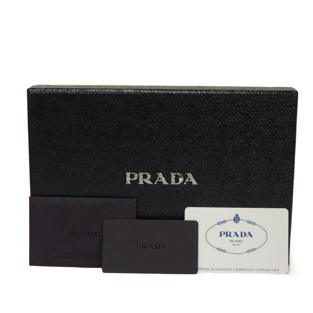 PRADA Long Wallet Purse 1ZH030 Safiano leather (stamped) Green / pink logo metal Saffiano Watermelon Smartphone Pouch