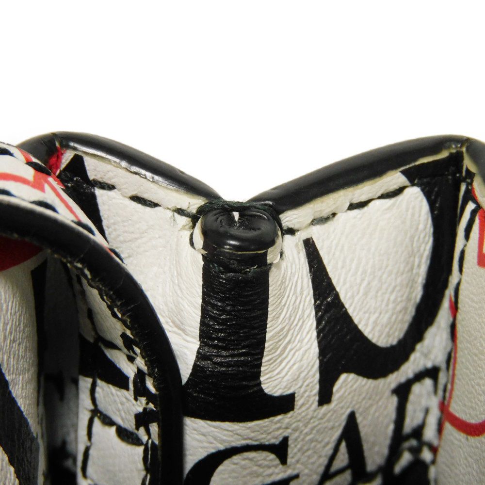 BALENCIAGA Handbag 593826 1BW5N 9065 Calf leather white logo bonjour paris shopping phone holder