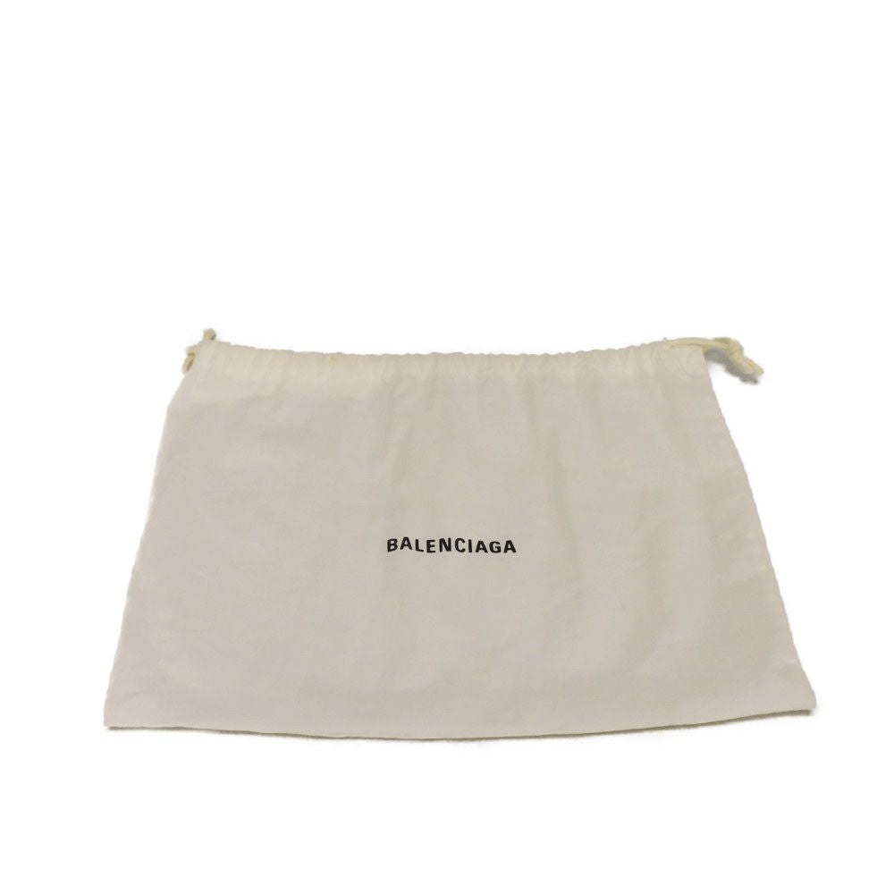 BALENCIAGA Handbag 593826 1BW5N 9065 Calf leather white logo bonjour paris shopping phone holder
