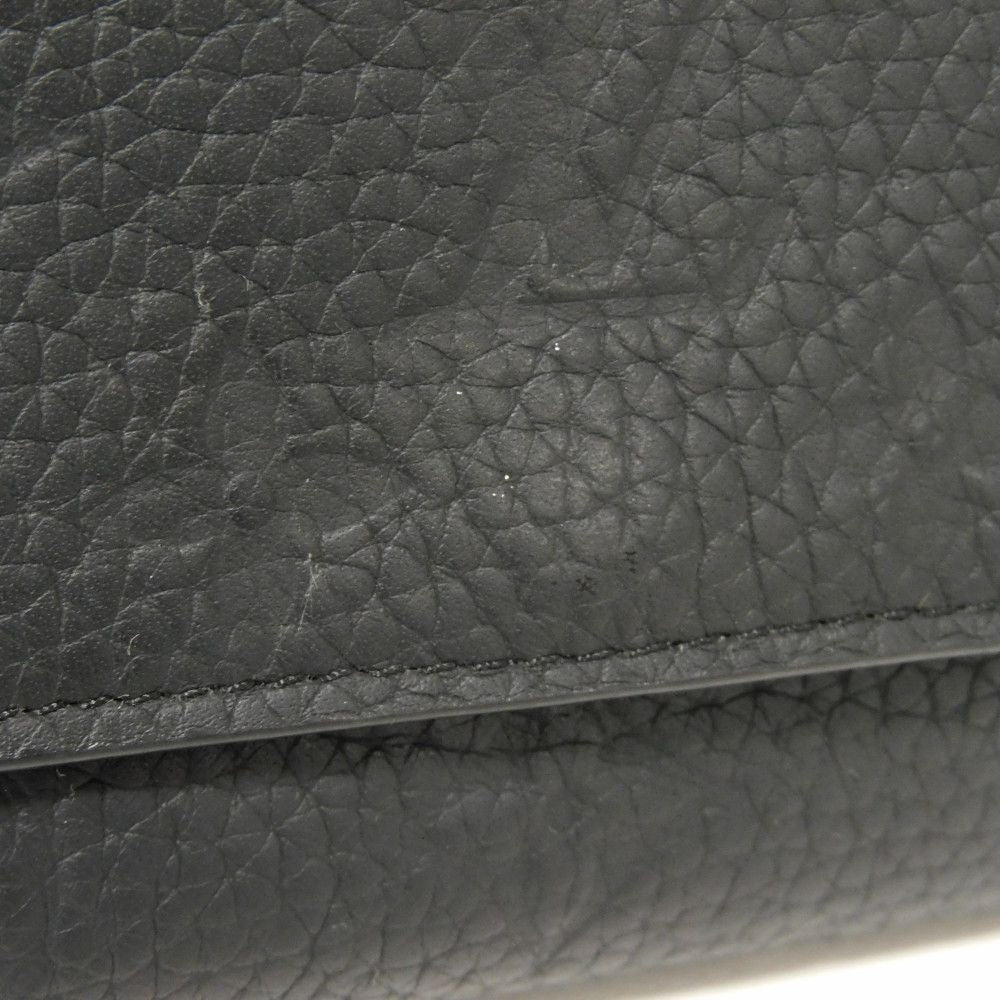 LOUIS VUITTON Tri-fold wallet M82556 Taurillon Clemence leather (monogram embossed) Noir Monogram Taurillon Clemence Portefeuille Pilot