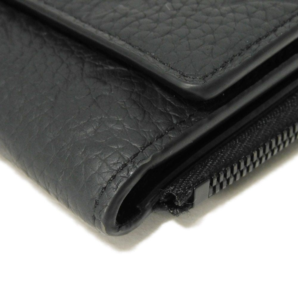 LOUIS VUITTON Tri-fold wallet M82556 Taurillon Clemence leather (monogram embossed) Noir Monogram Taurillon Clemence Portefeuille Pilot