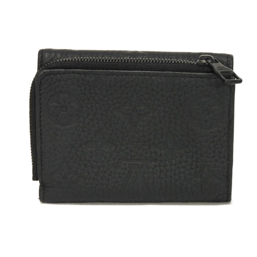 LOUIS VUITTON Tri-fold wallet M82556 Taurillon Clemence leather (monogram embossed) Noir Monogram Taurillon Clemence Portefeuille Pilot