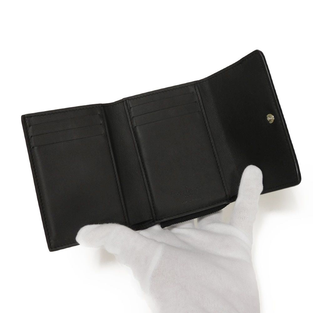 LOUIS VUITTON Tri-fold wallet M82556 Taurillon Clemence leather (monogram embossed) Noir Monogram Taurillon Clemence Portefeuille Pilot
