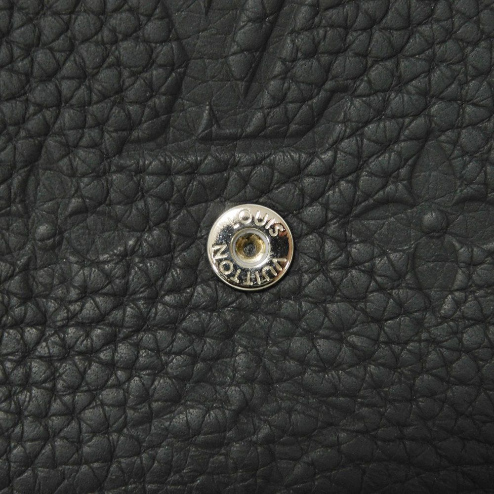 LOUIS VUITTON Tri-fold wallet M82556 Taurillon Clemence leather (monogram embossed) Noir Monogram Taurillon Clemence Portefeuille Pilot