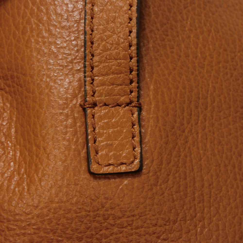 GUCCI Tote Bag 354666 Calf leather (embossed) Brown charm Bamboo Tassel Large Tote