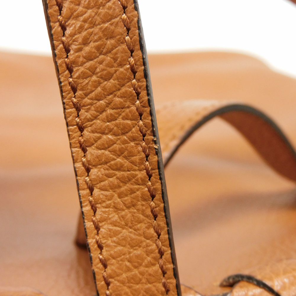 GUCCI Tote Bag 354666 Calf leather (embossed) Brown charm Bamboo Tassel Large Tote