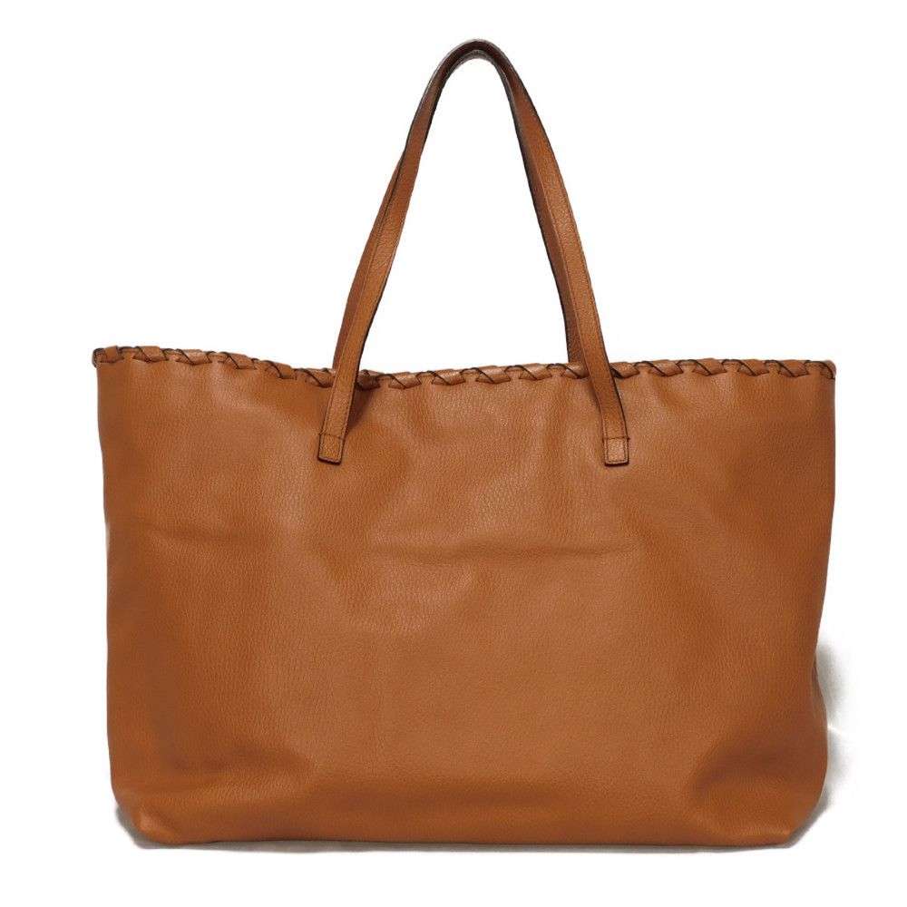 GUCCI Tote Bag 354666 Calf leather (embossed) Brown charm Bamboo Tassel Large Tote