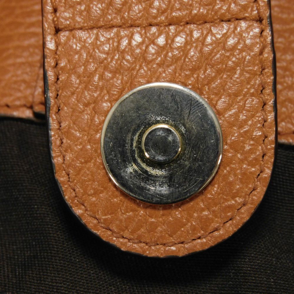 GUCCI Tote Bag 354666 Calf leather (embossed) Brown charm Bamboo Tassel Large Tote
