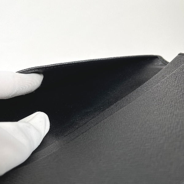 LOUIS VUITTON Long Wallet Purse M63212 Epi Leather Noir Folded wallet Epi Porto Cartes Crdit mens Used Authentic