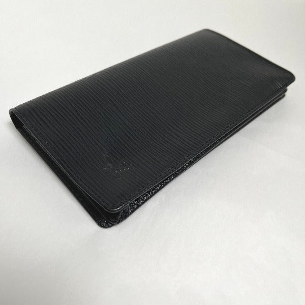 LOUIS VUITTON Long Wallet Purse M63212 Epi Leather Noir Folded wallet Epi Porto Cartes Crdit mens Used Authentic
