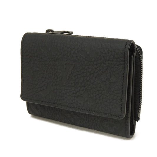 LOUIS VUITTON Tri-fold wallet M82556 Taurillon Clemence leather (monogram embossed) black Monogram Taurillon Clemence Portefeuille Pilot