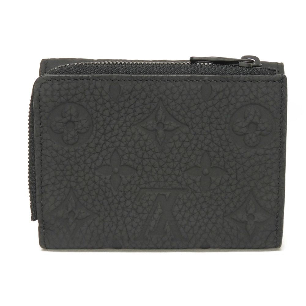 LOUIS VUITTON Tri-fold wallet M82556 Taurillon Clemence leather (monogram embossed) black Monogram Taurillon Clemence Portefeuille Pilot