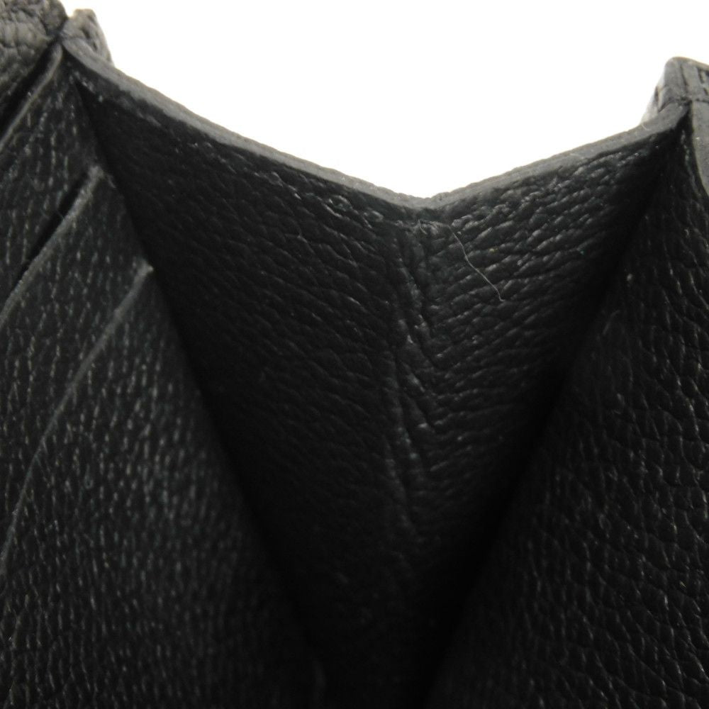 LOUIS VUITTON Long Wallet Purse M60171 Implant leather (monogram embossed) black Monogram Unplant Portefeuille Clemence