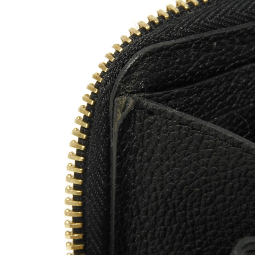 LOUIS VUITTON Long Wallet Purse M60171 Implant leather (monogram embossed) black Monogram Unplant Portefeuille Clemence