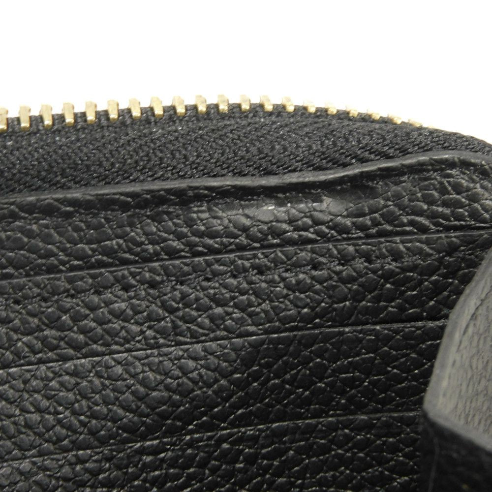LOUIS VUITTON Long Wallet Purse M60171 Implant leather (monogram embossed) black Monogram Unplant Portefeuille Clemence