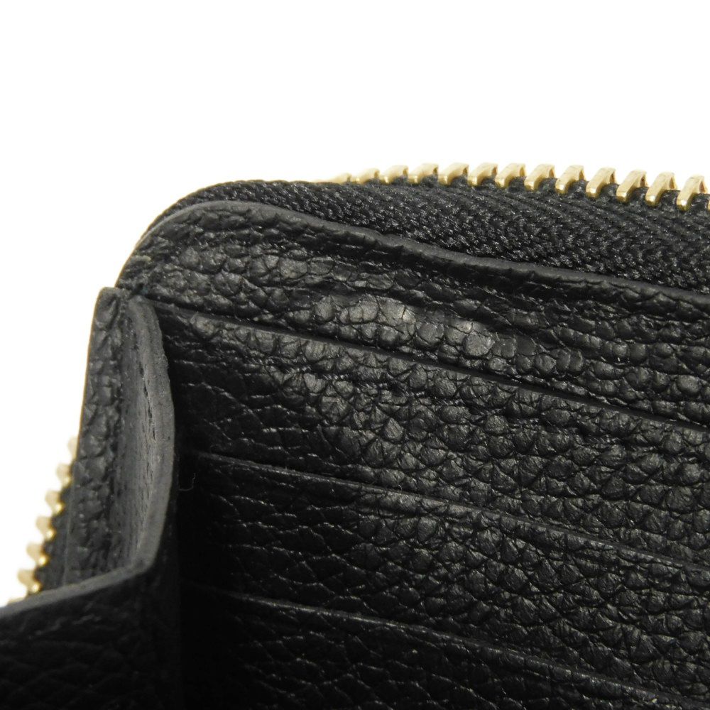 LOUIS VUITTON Long Wallet Purse M60171 Implant leather (monogram embossed) black Monogram Unplant Portefeuille Clemence